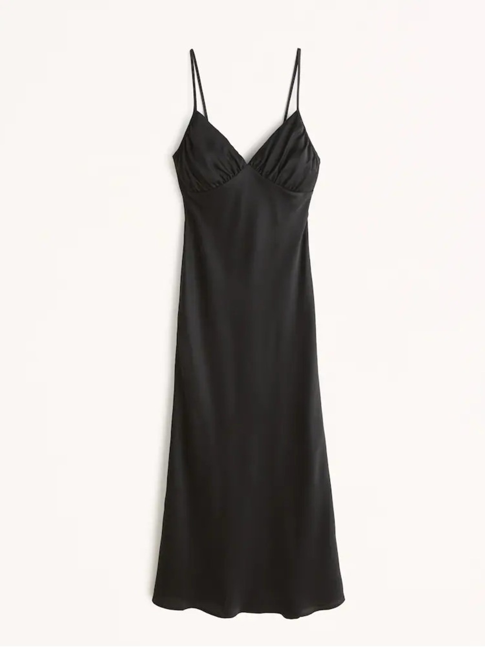 Abercrombie & Fitch Ruched Satin Slip Midi Dress size Medium